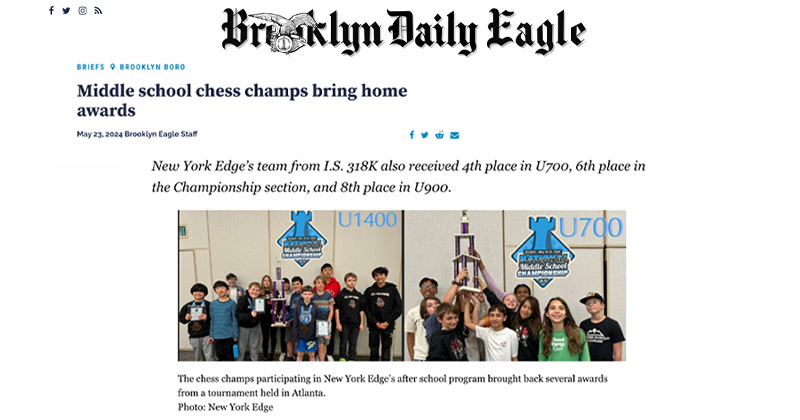 New York Edge Middle School Chess Champs Graphic