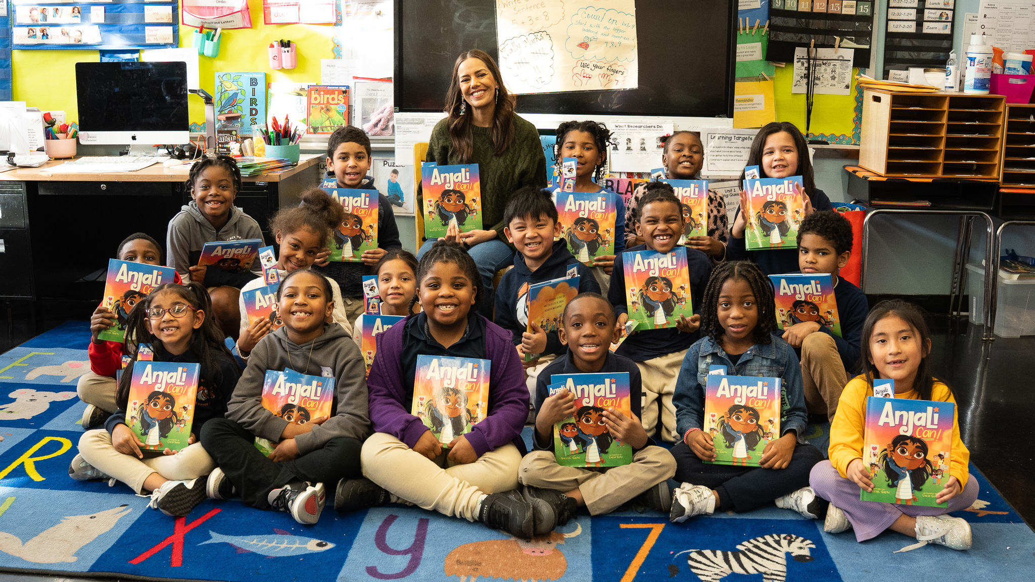 author of Anjali Can!, Sheetal Sheth at a new york edge read aloud
